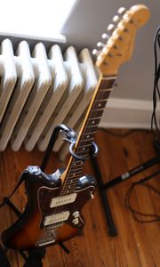 Preview wallpaper electric guitar, guitar, fretboard, strings, musical instrument, music