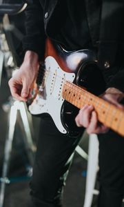 Preview wallpaper electric guitar, guitar, guitarist, musical instrument, pick