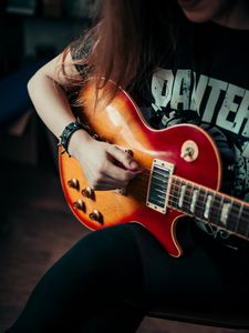 Preview wallpaper electric guitar, guitar, guitarist, music, rock