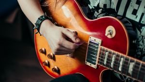 Preview wallpaper electric guitar, guitar, guitarist, music, rock