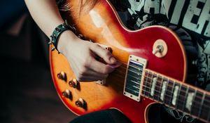 Preview wallpaper electric guitar, guitar, guitarist, music, rock