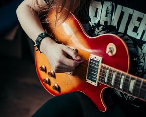 Preview wallpaper electric guitar, guitar, guitarist, music, rock