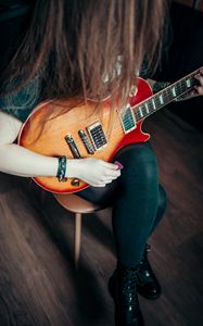 Preview wallpaper electric guitar, guitar, guitarist, pick, music