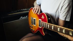 Preview wallpaper electric guitar, guitar, hands, guitarist, music