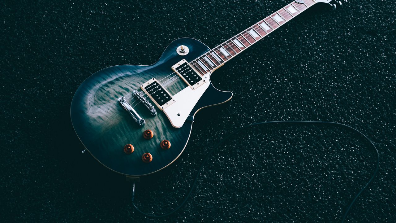 Wallpaper electric guitar, guitar, music, musical instrument, blue
