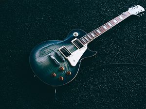 Preview wallpaper electric guitar, guitar, music, musical instrument, blue