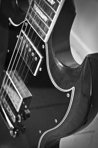 Preview wallpaper electric guitar, guitar, music, black and white