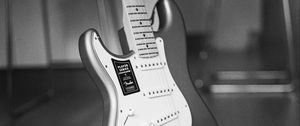 Preview wallpaper electric guitar, guitar, music, musical instrument, black and white
