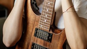 Preview wallpaper electric guitar, guitar, music, strings, hands