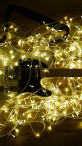 Preview wallpaper electric guitar, guitar, music, garland, glow
