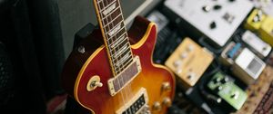 Preview wallpaper electric guitar, guitar, musical instrument, equipment, fretboard