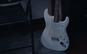 Preview wallpaper electric guitar, guitar, musical instrument, laptop, music