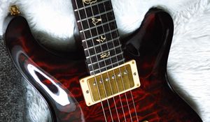 Preview wallpaper electric guitar, guitar, musical instrument, brown, music