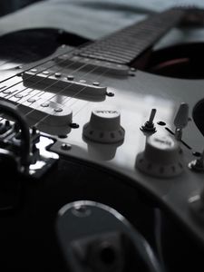 Preview wallpaper electric guitar, guitar, musical instrument, strings, closeup