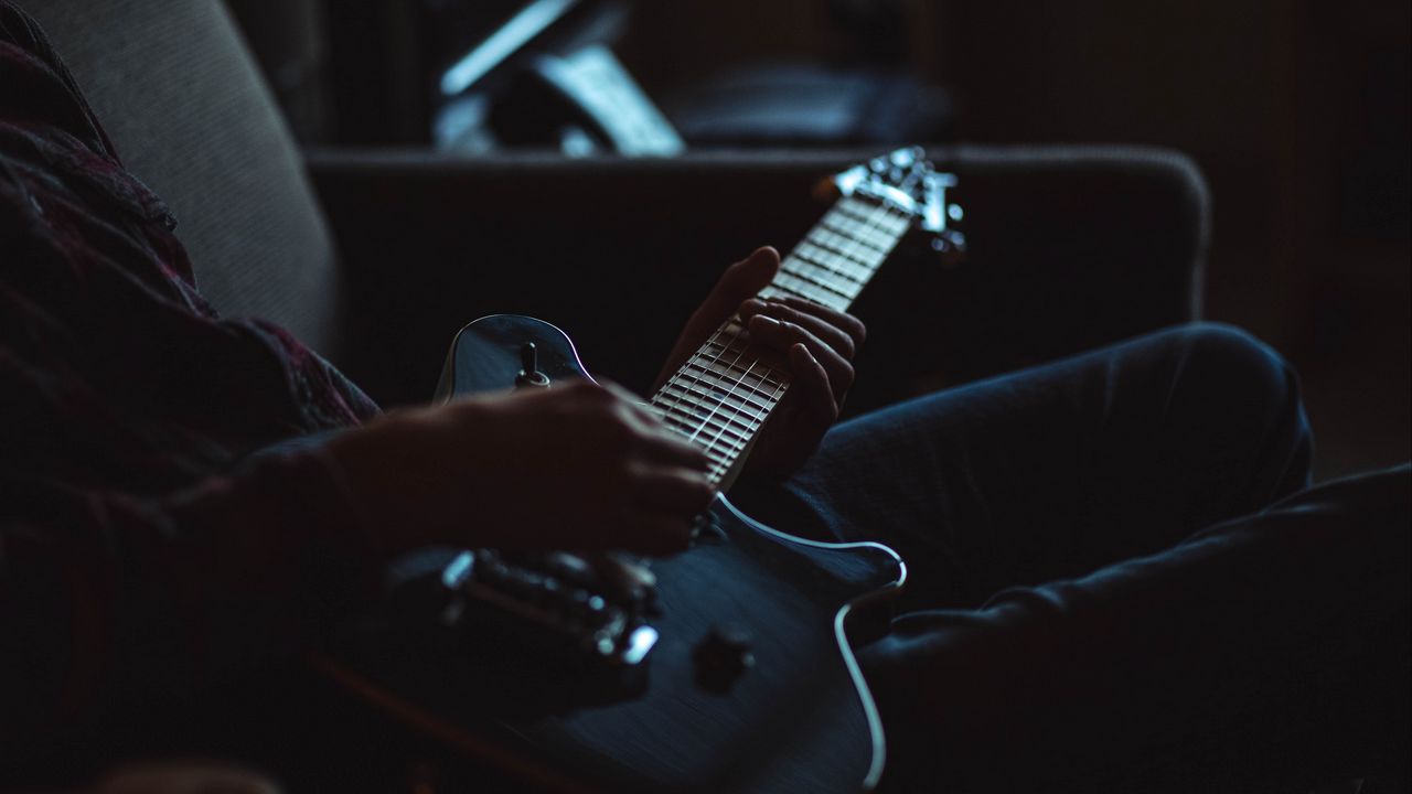 Wallpaper electric guitar, guitar, musical instrument, hands, guitarist