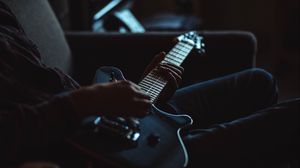 Preview wallpaper electric guitar, guitar, musical instrument, hands, guitarist