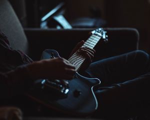 Preview wallpaper electric guitar, guitar, musical instrument, hands, guitarist