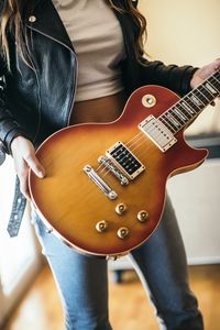 Preview wallpaper electric guitar, guitar, musical instrument, girl, music