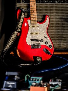 Preview wallpaper electric guitar, guitar, red, music, rock