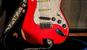 Preview wallpaper electric guitar, guitar, red, music, rock