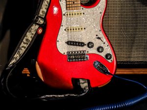 Preview wallpaper electric guitar, guitar, red, music, rock