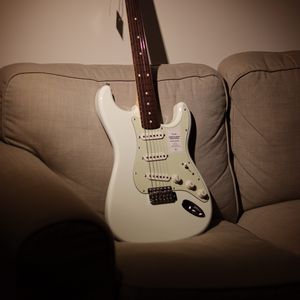 Preview wallpaper electric guitar, guitar, stratocaster, white, musical instrument