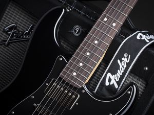 Preview wallpaper electric guitar, guitar, strings, amplifier, music