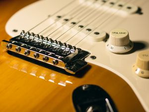 Preview wallpaper electric guitar, guitar, strings, music, macro