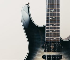 Preview wallpaper electric guitar, guitar, strings, music, white background