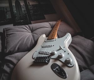 Preview wallpaper electric guitar, guitar, white, musical instrument, music