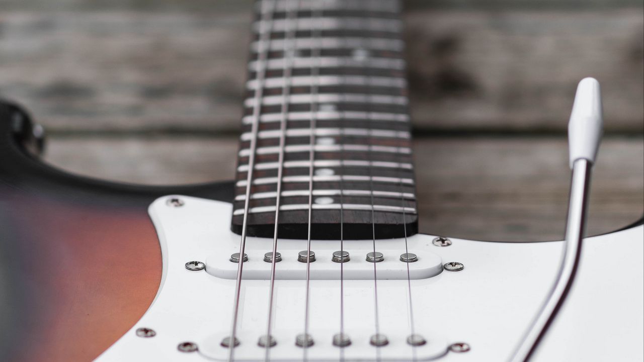 Wallpaper electric guitar, strings, fretboard