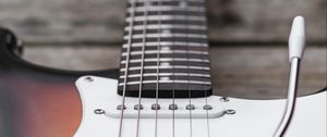 Preview wallpaper electric guitar, strings, fretboard