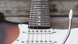 Preview wallpaper electric guitar, strings, fretboard