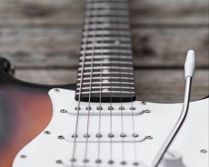 Preview wallpaper electric guitar, strings, fretboard