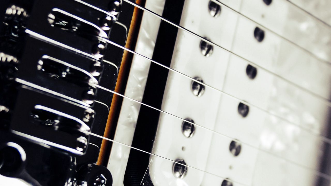 Wallpaper electric guitar, strings, guitar, humbucker, musical instrument, white