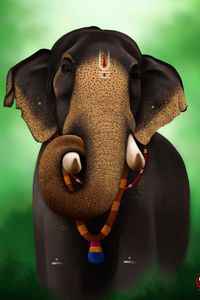 Preview wallpaper elephant, indian, animal, art