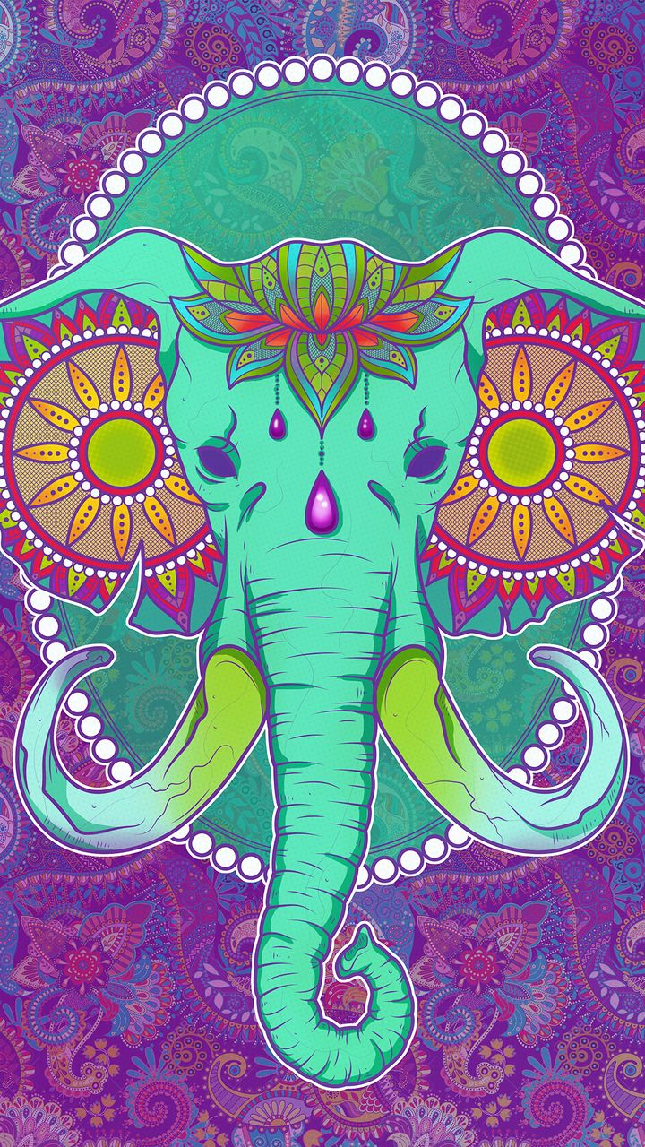 Download wallpaper 720x1280 ganesha, god, elephant, patterns, colorful, art  samsung galaxy mini s3, s5, neo, alpha, sony xperia compact z1, z2, z3,  asus zenfone hd background