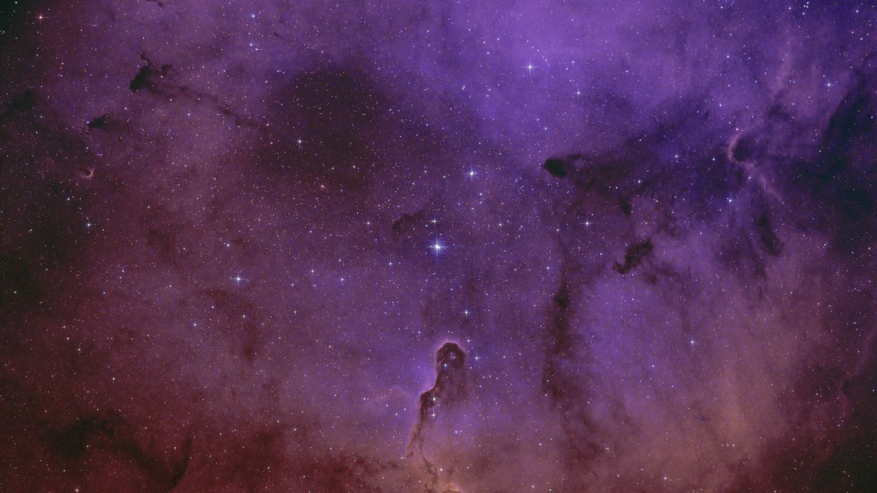 Wallpaper elephant trunk nebula, nebula, stars, space