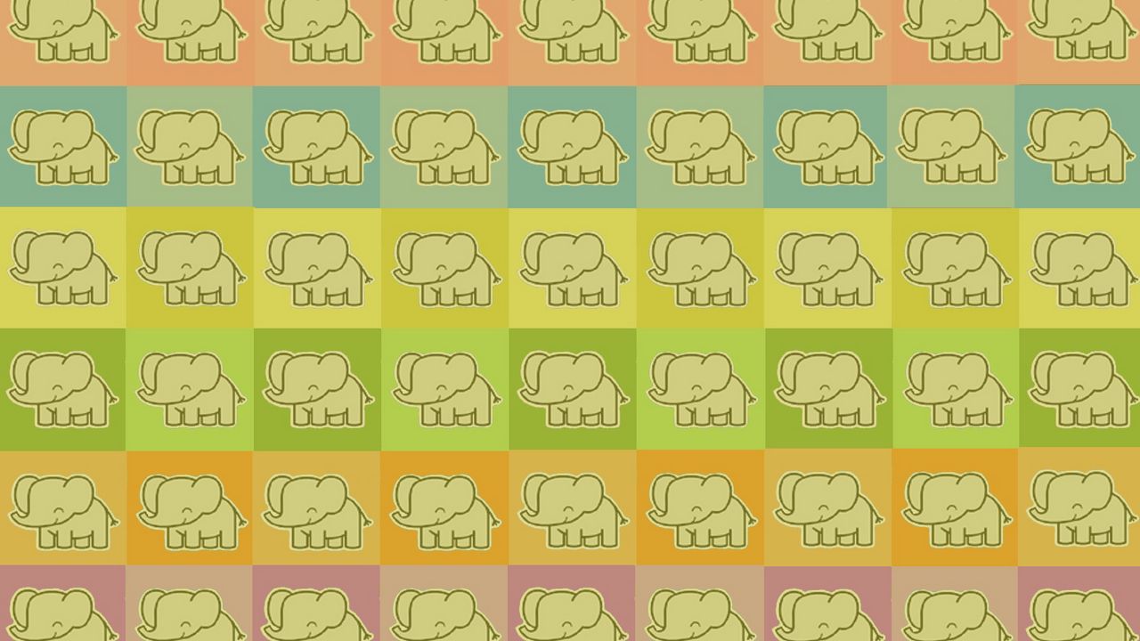 Wallpaper elephants, colorful, cool, drawing