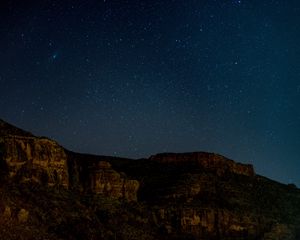 Preview wallpaper elevation, starry sky, night