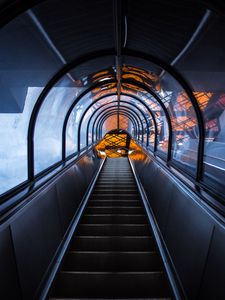 Preview wallpaper elevator, stairs, tunnel, architecture, construction