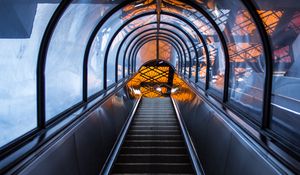 Preview wallpaper elevator, stairs, tunnel, architecture, construction