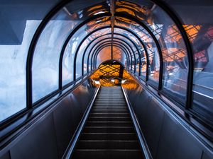 Preview wallpaper elevator, stairs, tunnel, architecture, construction