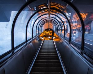 Preview wallpaper elevator, stairs, tunnel, architecture, construction