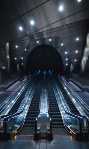 Preview wallpaper elevator, tunnel, metro, station, architecture