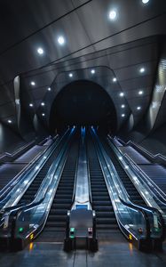 Preview wallpaper elevator, tunnel, metro, station, architecture
