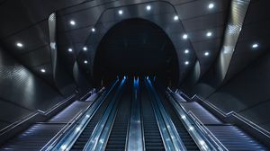 Preview wallpaper elevator, tunnel, metro, station, architecture