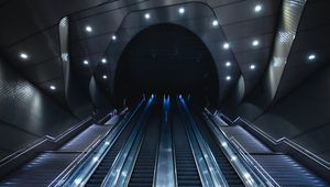 Preview wallpaper elevator, tunnel, metro, station, architecture