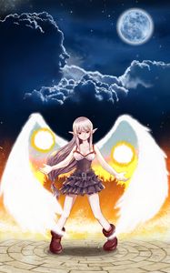 Preview wallpaper elf, angel, wings, anime, art