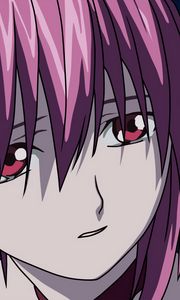 Preview wallpaper elfen lied, girl, look, sadness, background